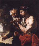 Johann Carl Loth Mercury Piping to Argus oil painting